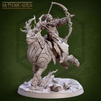 Orofer, An Elf Knight Riding a Golden-Horned Deer Figure (Unpainted)