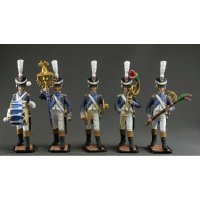 French Musicians 1812 Set Of 5 Figures