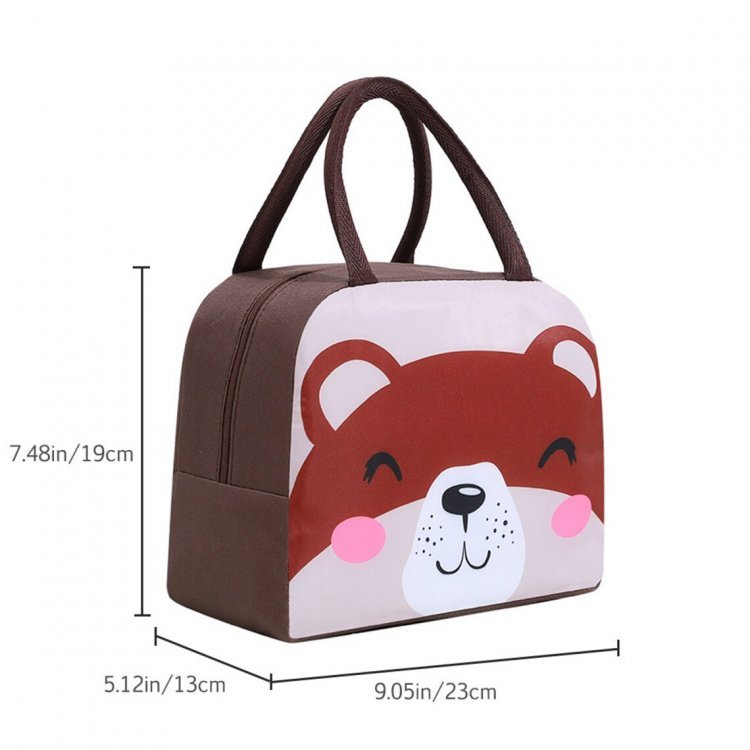 Kawaii Brown Bear Lunch Box Bag