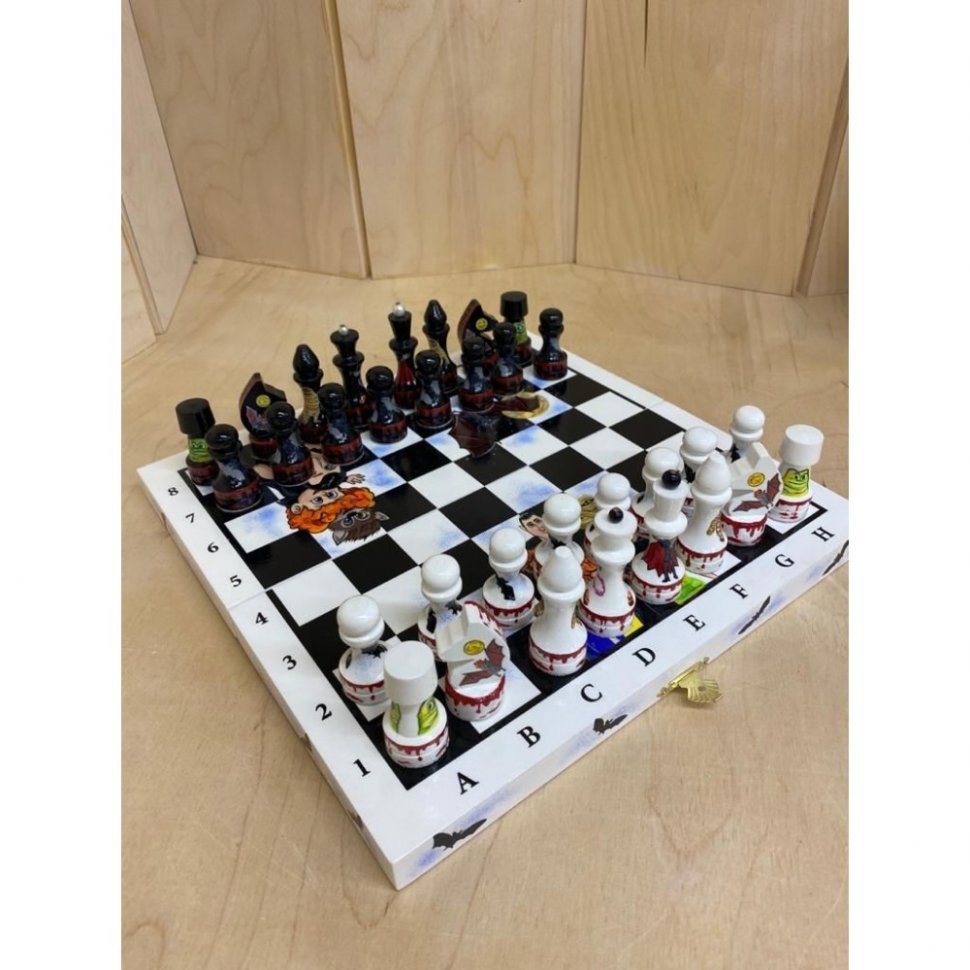 Handmade Hotel Transylvania (White) Everyday Chess Buy on