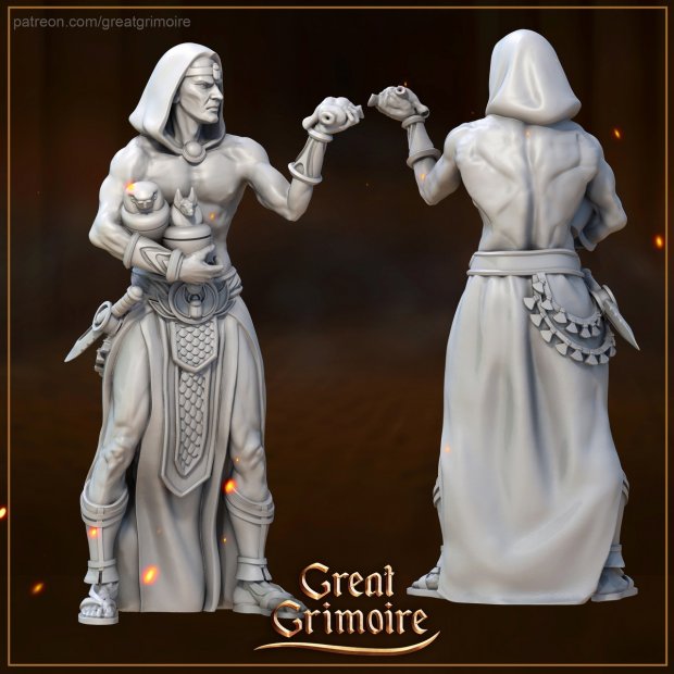 Egyptian priest with heart Figure (Unpainted)