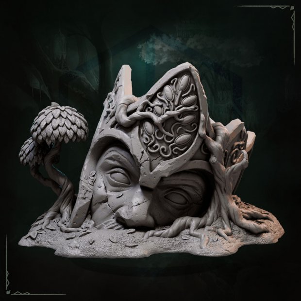 Ancient statue, terrain Figure (Unpainted)