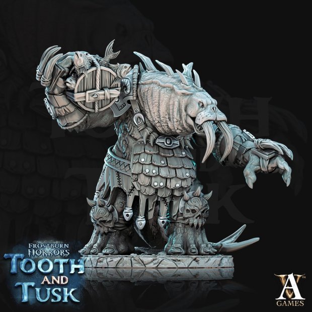 Walrus with prey Figure (Unpainted)