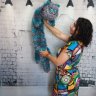 Cheshire Cat (Dark grey - turquoise) Plush Toy