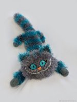 Alice in Wonderland - Cheshire Cat (Dark grey - turquoise) Plush Toy