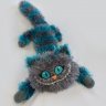 Cheshire Cat (Dark grey - turquoise) Plush Toy