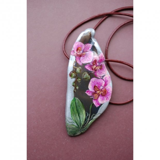 Orchid Pendant Necklace