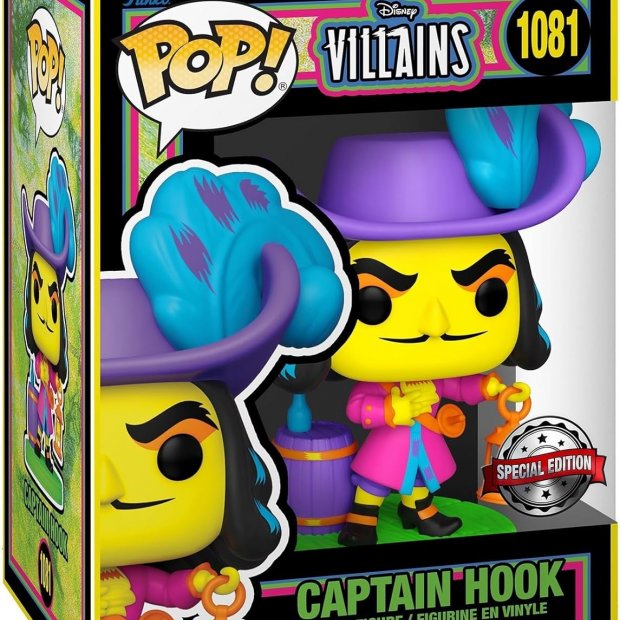 Funko Pop Disney: Villains - Captain Hook Blacklight Figure