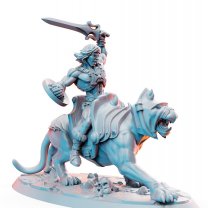 Hi-Darr on a panther Figure (Unpainted)