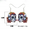 Rose Skull Acrylic Earrings (ver 2)