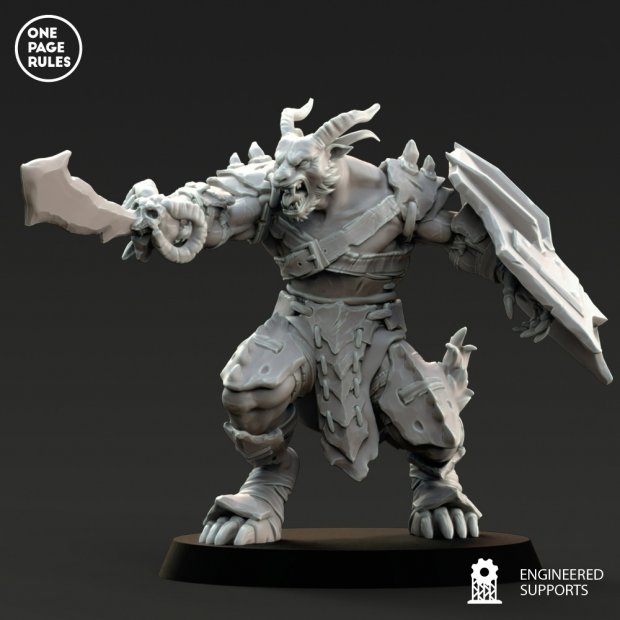 Beastman Warrior Figure (Unpainted)