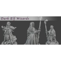 Dark Elf Wizards Figure (Unpainted)