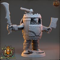 Krong The Leaky Barrel, Ogre Warrior Figure (Unpainted)