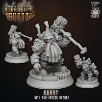 Dwarf with two-handed hammer Figure (Unpainted)
