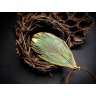 Green Feather Pendant Necklace