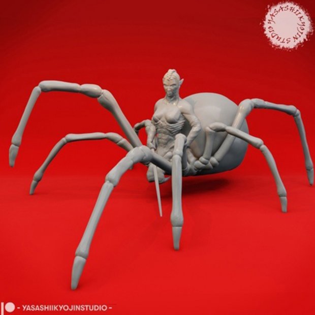 Drauker with a spear Figure (Unpainted)