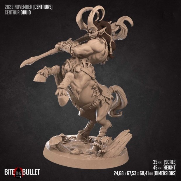 Centaur Druid Figure (Unpainted)