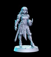 Warrior woman with helmet removed Figure (Unpainted)