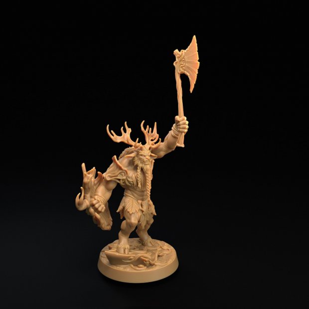 MooseMan commander with an ax Figure (Unpainted)