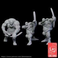 Wild Orc Archers Figure (Unpainted)