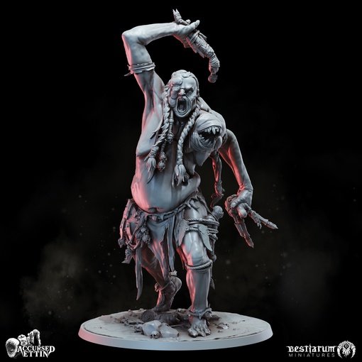 Fierce Attacking Ettin Figure (Unpainted)