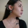 Silver Raven Ear Cuff