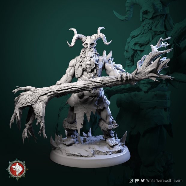 Giant with tree Figure (Unpainted)