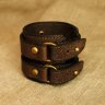 Wide men's bracelet with two straps