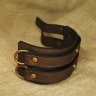 Wide men's bracelet with two straps