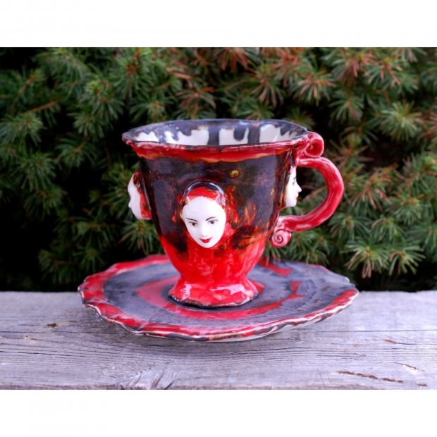 Moulin Rouge Mug With Saucer