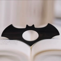 Cute Bat Shaped Wood Thumb Page Holder