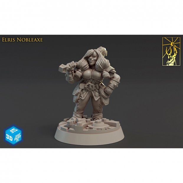 Elris Nobleaxe Figure (Unpainted)