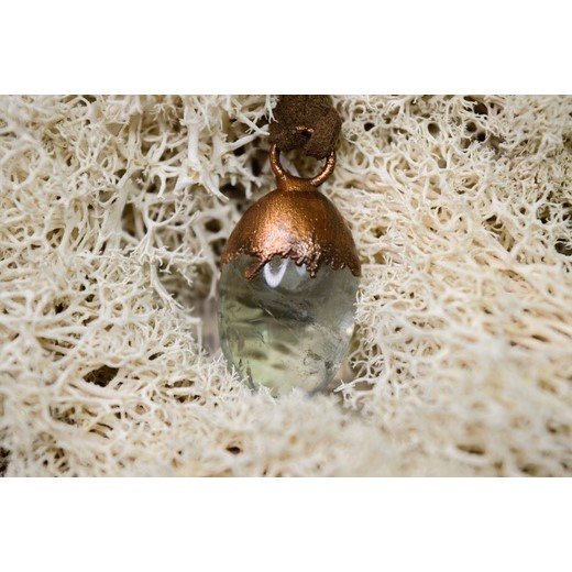 Copper Egg Pendant Necklace