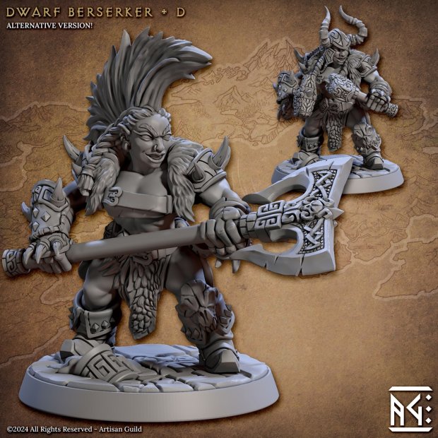 Dwarf Berserker 03 Figure (Unpainted)