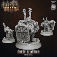 Dwarf guardian with shield Figure (Unpainted)