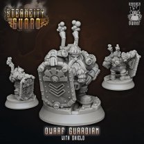 Dwarf guardian with shield Figure (Unpainted)