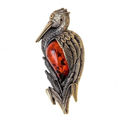Stork Brooch