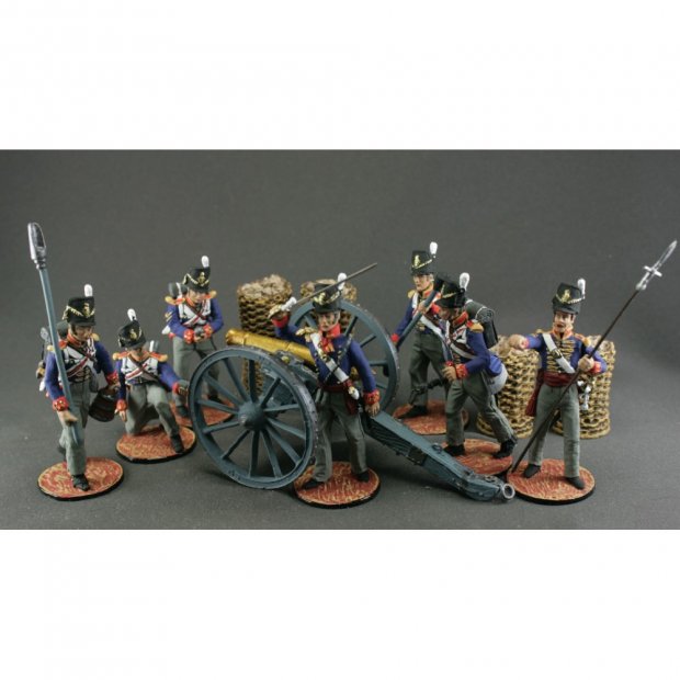 British Royal Artillery 1812 Set Of 8 Figures