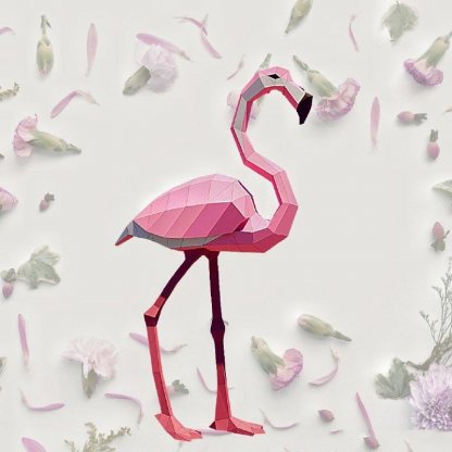 Flamingo 3D Building Set