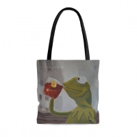 Sesame Street - Kermit Drinking Tea Meme Tote Bag