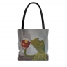Sesame Street - Kermit Drinking Tea Meme Tote Bag