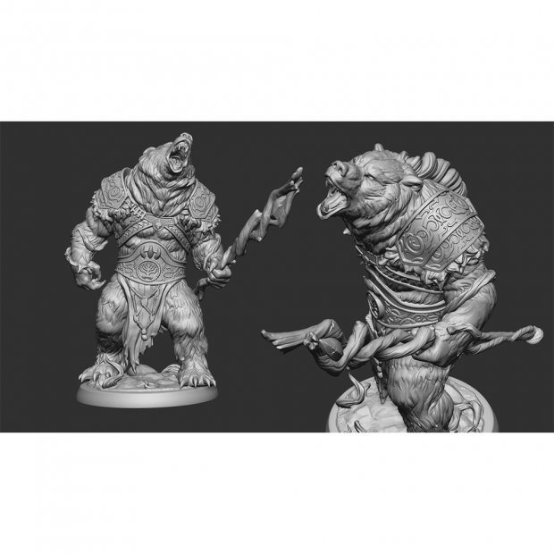 Druid in the form of a bear Figure (Unpainted)