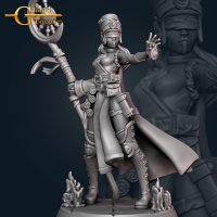 Cleric of the guard with staff and rosary Figure (Unpainted)