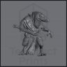 Kenku with a sword Figure (Unpainted)