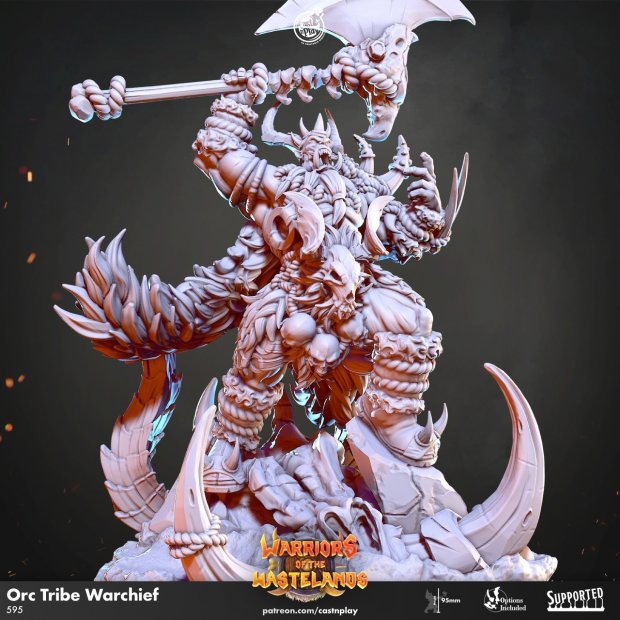 Orc Tribe Warchief Figure (Unpainted)