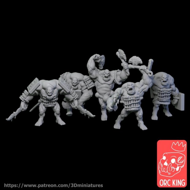 Wild orcs with bone weapons Figure (Unpainted)