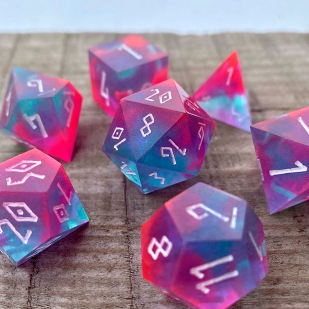 Polychrome Tourmaline Dice