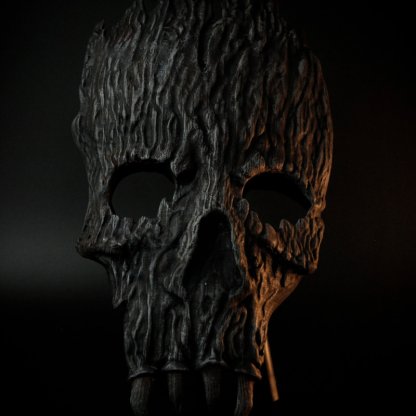 Wooden Skull Mask