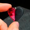 Black And Red Pendant Necklace