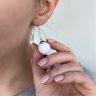 Black And White Spheres Earrings